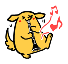 Clarinet_dog sticker #13451744