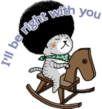 The Seven Afro Cats #4 -Samurai Cat.- sticker #13453314