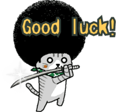 The Seven Afro Cats #4 -Samurai Cat.- sticker #13453316