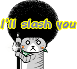 The Seven Afro Cats #4 -Samurai Cat.- sticker #13453319