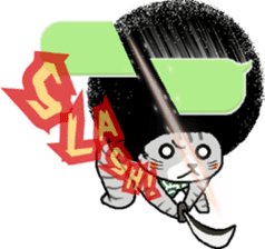 The Seven Afro Cats #4 -Samurai Cat.- sticker #13453320