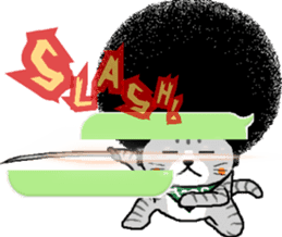 The Seven Afro Cats #4 -Samurai Cat.- sticker #13453321