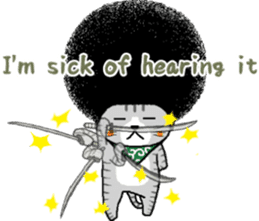 The Seven Afro Cats #4 -Samurai Cat.- sticker #13453322