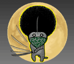 The Seven Afro Cats #4 -Samurai Cat.- sticker #13453323