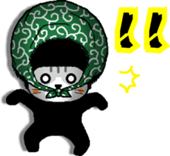 The Seven Afro Cats #4 -Samurai Cat.- sticker #13453329