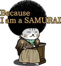The Seven Afro Cats #4 -Samurai Cat.- sticker #13453331