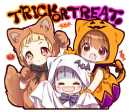 Autumn and winter of a cat ear sticker #13453449