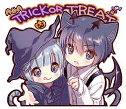 Autumn and winter of a cat ear sticker #13453451