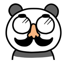 Panda & nose glasses anime sticker #13453590