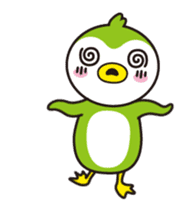 Green penguin - KuKu sticker #13453769