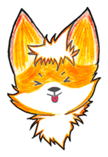 Sparky the little fox sticker #13454296