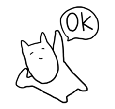 Long chin Cat sticker #13455316