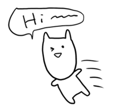 Long chin Cat sticker #13455331