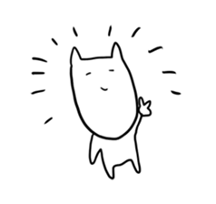 Long chin Cat sticker #13455336