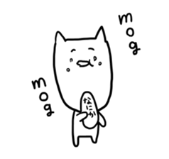 Long chin Cat sticker #13455340