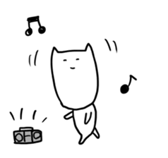 Long chin Cat sticker #13455351