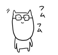 Long chin Cat sticker #13455355