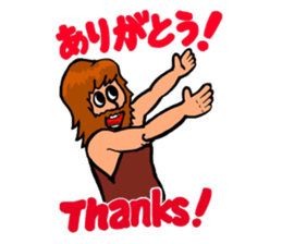 Cute characters in Japanese and English sticker #13456302