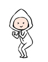 A child who has suffered a white hood sticker #13456607