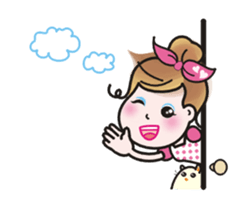 Animations of a lovely young lady sticker #13456830
