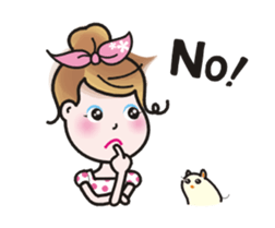 Animations of a lovely young lady sticker #13456831