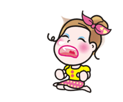 Animations of a lovely young lady sticker #13456835