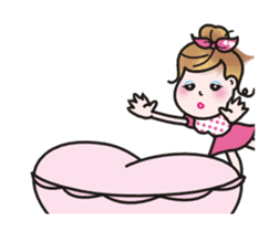 Animations of a lovely young lady sticker #13456836