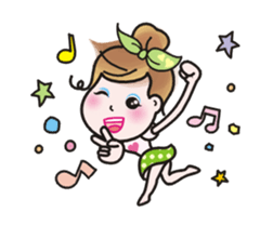 Animations of a lovely young lady sticker #13456838