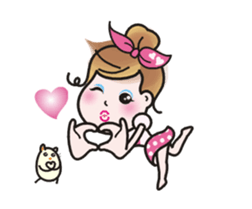 Animations of a lovely young lady sticker #13456840