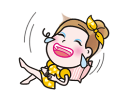 Animations of a lovely young lady sticker #13456843