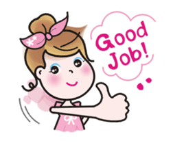 Animations of a lovely young lady sticker #13456844