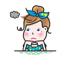 Animations of a lovely young lady sticker #13456845