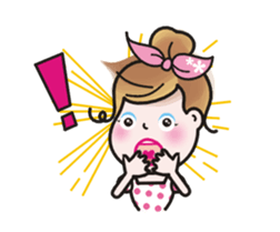 Animations of a lovely young lady sticker #13456846