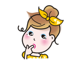 Animations of a lovely young lady sticker #13456847