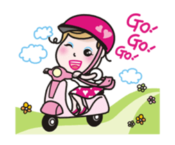 Animations of a lovely young lady sticker #13456849