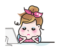 Animations of a lovely young lady sticker #13456850