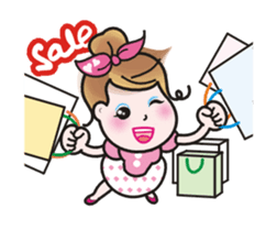 Animations of a lovely young lady sticker #13456853