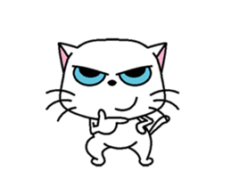 The pure white cat sticker #13457247