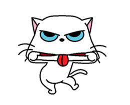 The pure white cat sticker #13457249