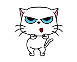 The pure white cat sticker #13457251
