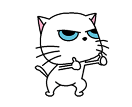 The pure white cat sticker #13457257