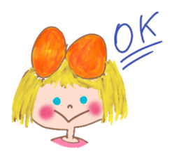 Cute Ribbon-chan is here! (in English) sticker #13457636