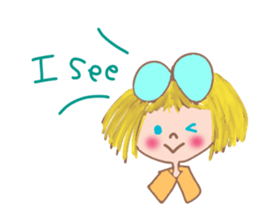 Cute Ribbon-chan is here! (in English) sticker #13457651