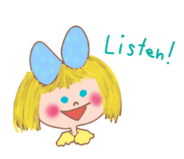 Cute Ribbon-chan is here! (in English) sticker #13457658