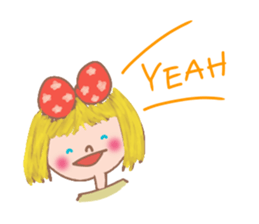 Cute Ribbon-chan is here! (in English) sticker #13457661