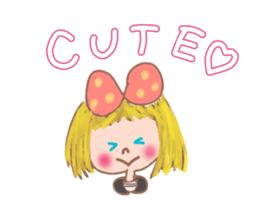 Cute Ribbon-chan is here! (in English) sticker #13457663