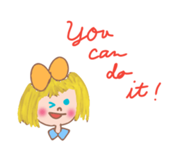 Cute Ribbon-chan is here! (in English) sticker #13457664