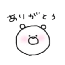 marumaru white bear sticker #13458008