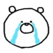 marumaru white bear sticker #13458014