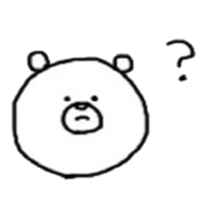 marumaru white bear sticker #13458017